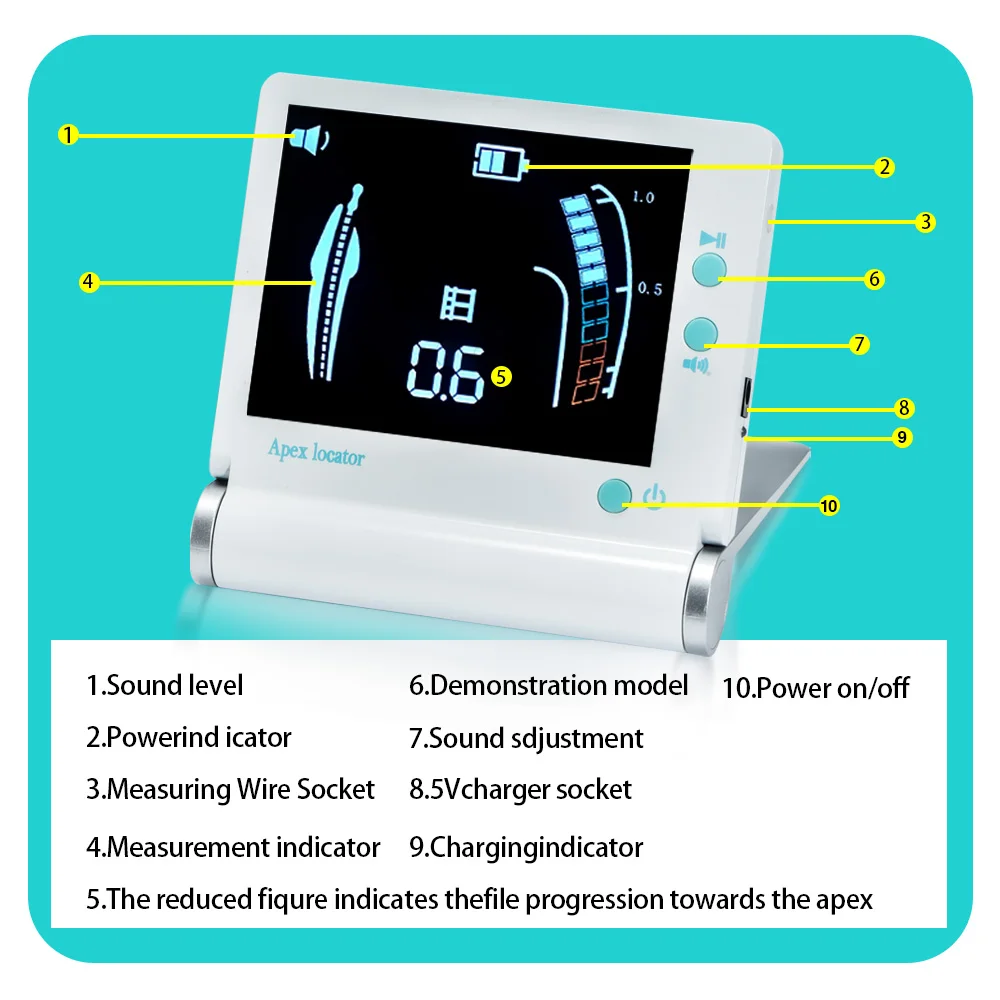 MBM Dental Endo Apex Locator stomatologia endodoncja pomiar kanału korzeniowego Mini instrumenty zlokalizowane kanałami korzeniowymi narzędzie stomatologiczne