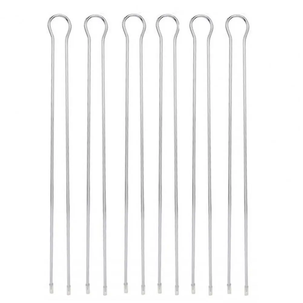 

Stainless Steel Kabob Skewers 6pcs/set Stainless Steel Bbq Kabob Skewers for Grilling Steak Chicken Wings Vegetables Reusable