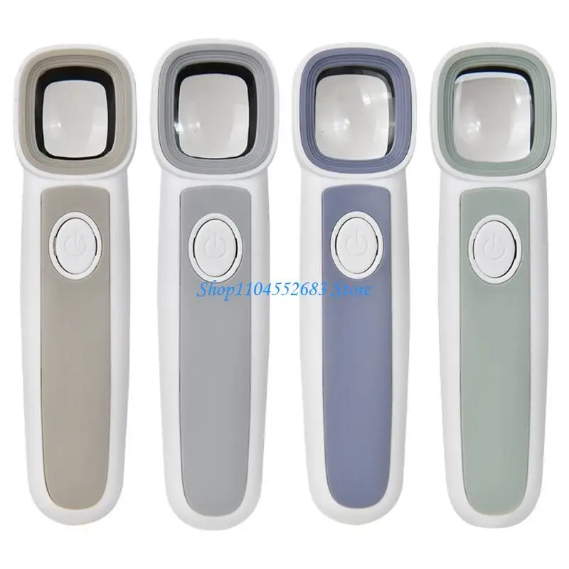 Y6GD Kính lúp cầm tay Y6GD với ống kính công suất cao LED chiếu sáng đọc kính lúp với 3 đèn LED cho Senior & Sở thích