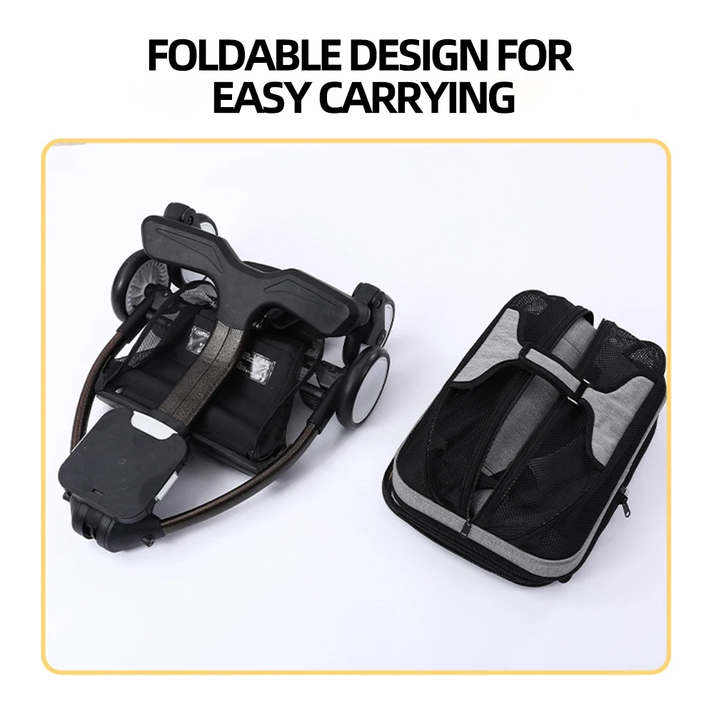 High Quality Pet Trolleys for Travelling 4 Wheels Dog Stroller Travel Bag Cat Cart Carrier Pet Stroller