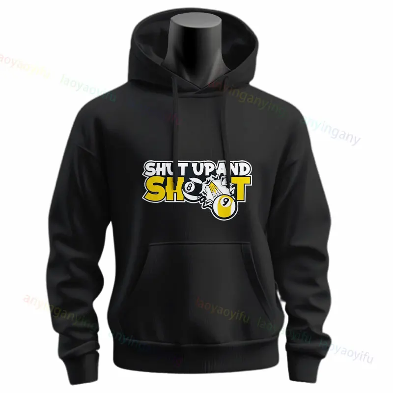 Rub My Balls for Good Luck Billiards Pool Player Sport Snooker Funny Slogan Design Hoodie Streetwear Long Sleeve Hoodies for Men