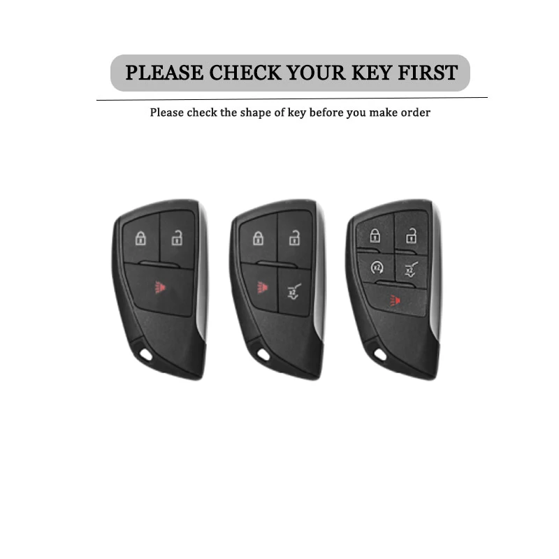 Zinc Alloy Leather Car Key Case for Chevrolet Tahoe Suburban for GMC Yukon for Buick ENVISION S Plus Avenir 2020 2021 2022 2023