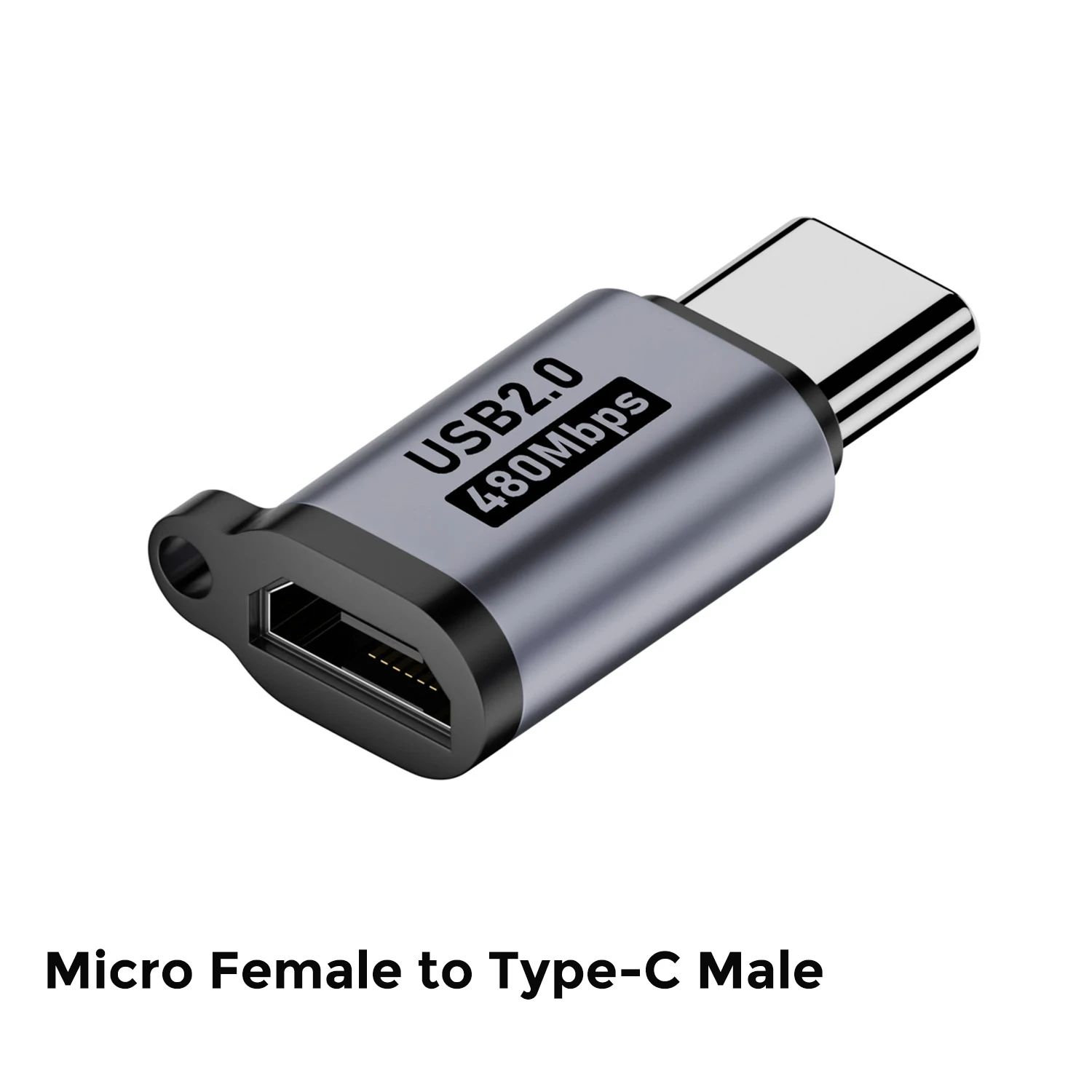 USB-C-Buchse auf Mini-USB-Stecker Adapter, Micro-USB auf USB-C Adapter, 480Mbps Datenübertragung, Schnelllade-Konverter für Telefon