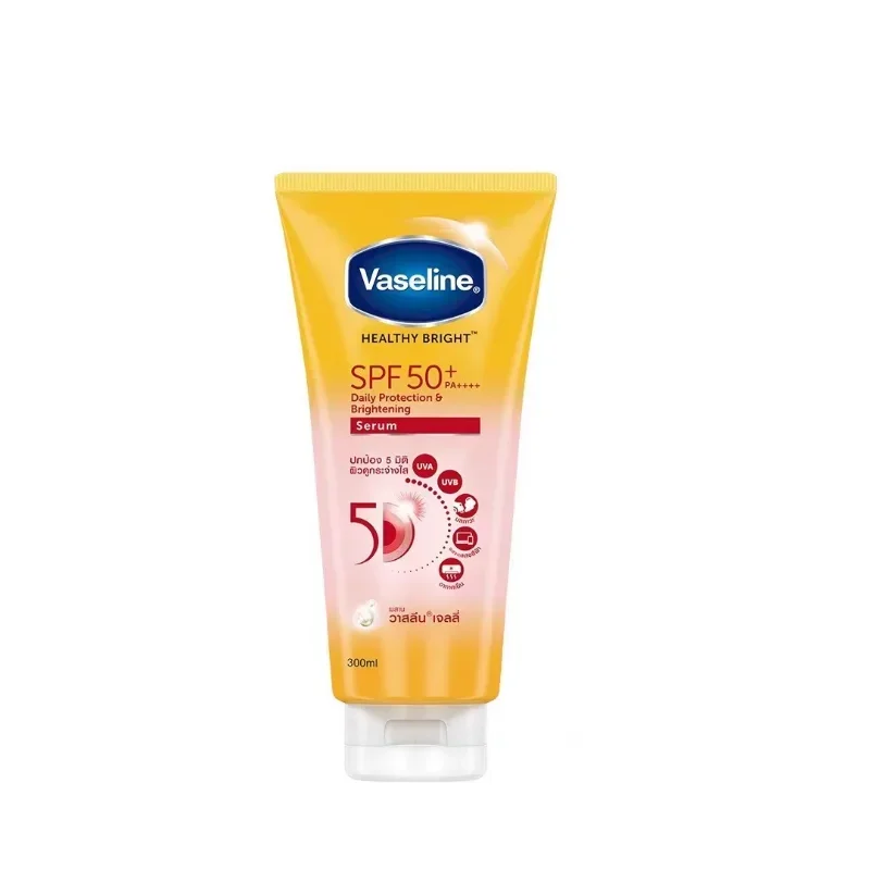 Vaseline Healthy Sunscreen 300ml SPF50+PA++++ Daily Protection Brightening Body and Face Sunscreen Large Capacity Skin Care