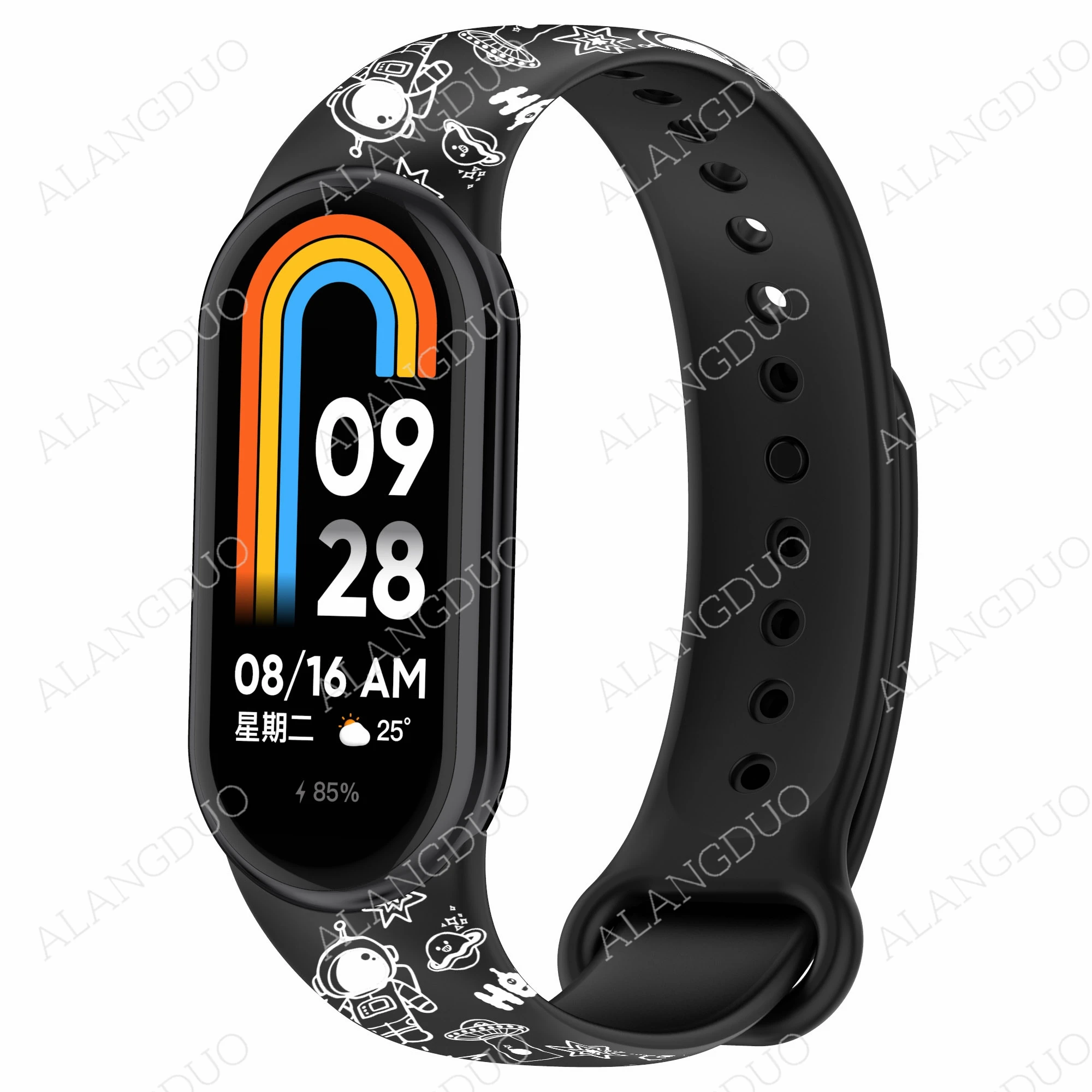 Cartoon Strap for Xiaomi Mi Band 8 9 Replacement Bracelet Watchband Soft TPU Straps