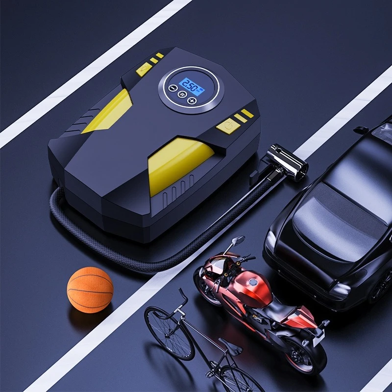 12V Multifunctional Portable Vehicle Air Inflator Digital Display Electric Tire Pump Car Emergency Inflation Supplies