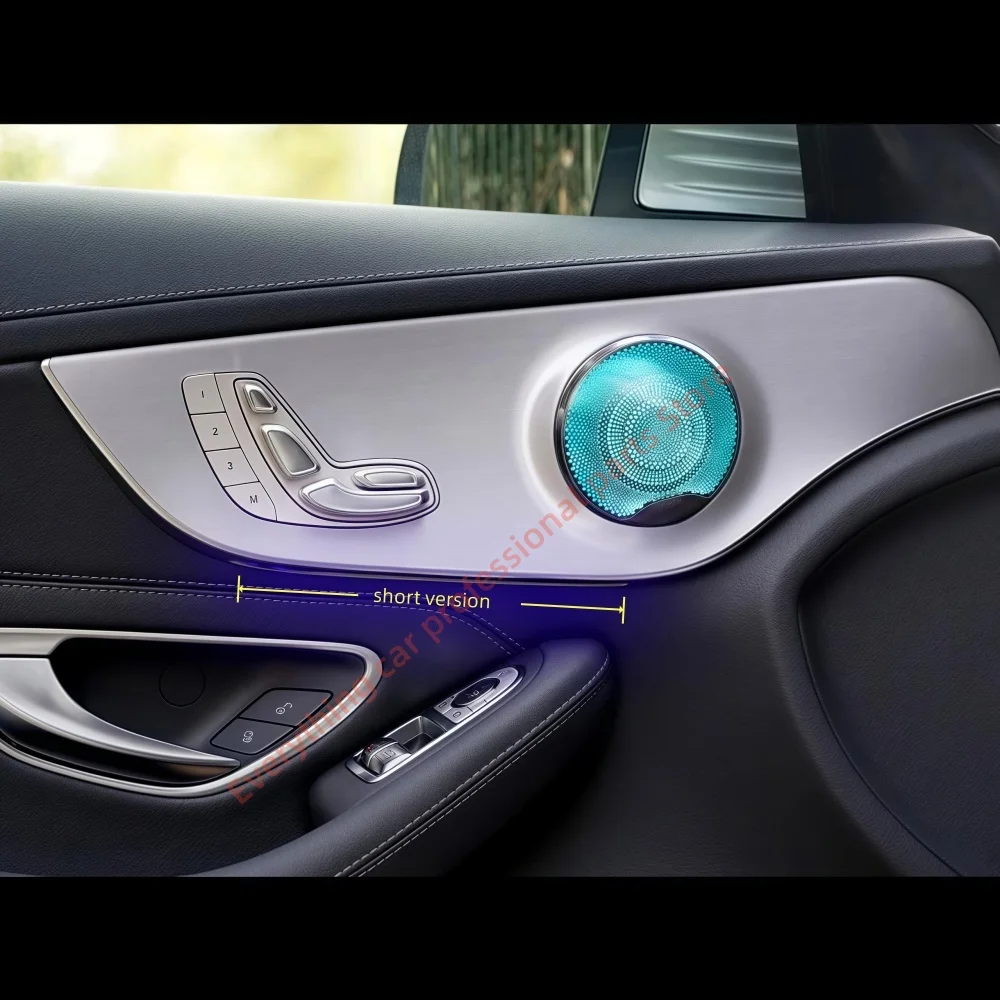 Car 64-color Ambient light for Mercedes-Benz C Coupe W205 LED Door light guide 4D speaker screen interface control