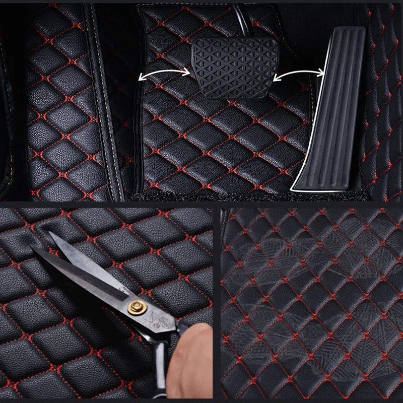 Car Floor Mats For VW VW Golf 7 7.5 GTE GTD GTI 2012~2020 Carpets Leather Mat Rugs Pad Interior Parts Car trunk mat