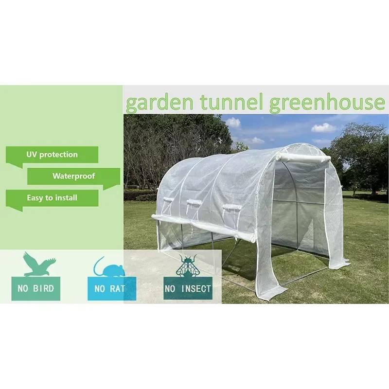 Walk-in Polytunnel Garden Greenhouse with UV-Resistant Poly Film for Tomato Greenhouse