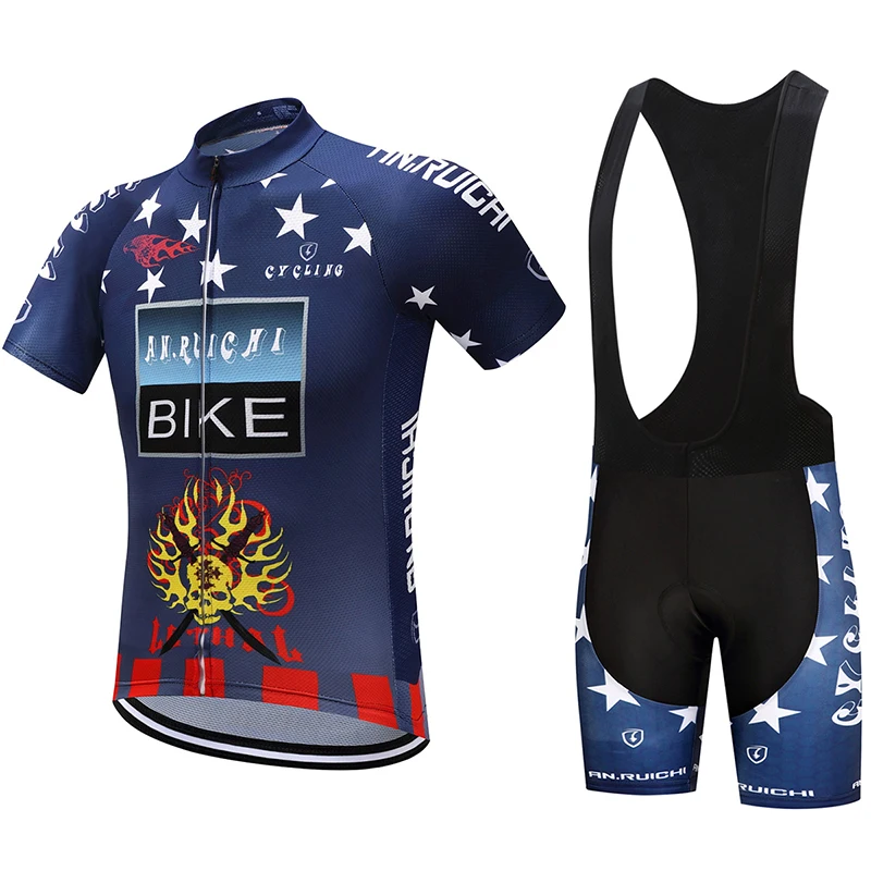 Men Short Bicycle Cycling Sets Quick Dry Pattern Printing 3D Padding Cushion Bib Sport Jerseys Customized/Wholesale Service