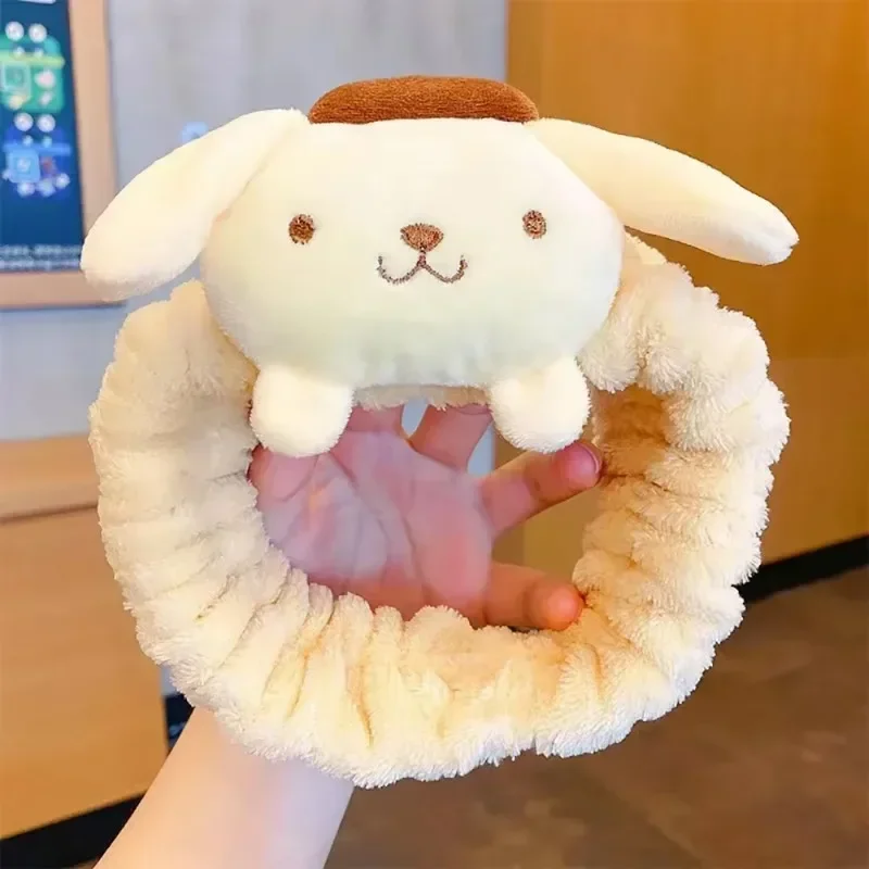 Sanurgente-Chouchou en caoutchouc Kawaii Pochacco Kitty Fashion, bande de cheveux élastique, cercle de cheveux en peluche