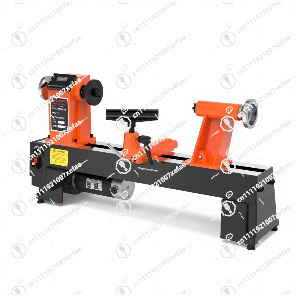 Mini 550W Adjustable Woodworking Lathe, Woodworking Industrial Grade DIY Process Precision Turning Tool, Variable Speed Control