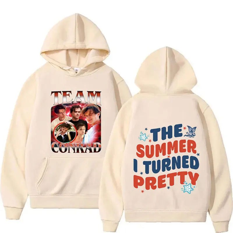 المسلسلات التلفزيونية التي تحولت إلى فريق جميل كونراد المرح مزدوجة الوجهين طباعة الجرافيك البوب هوديي البلوز الرجال النساء طويلة الأكمام البلوز