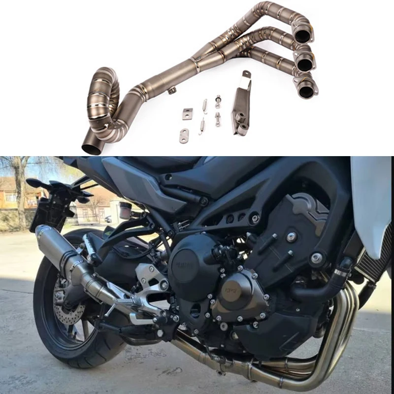 

Upgrade Motorcycle Front Exhaust Muffler pipe Full System tube moto For FZ07 MT09 FZ-09 MT-07 2015-20205