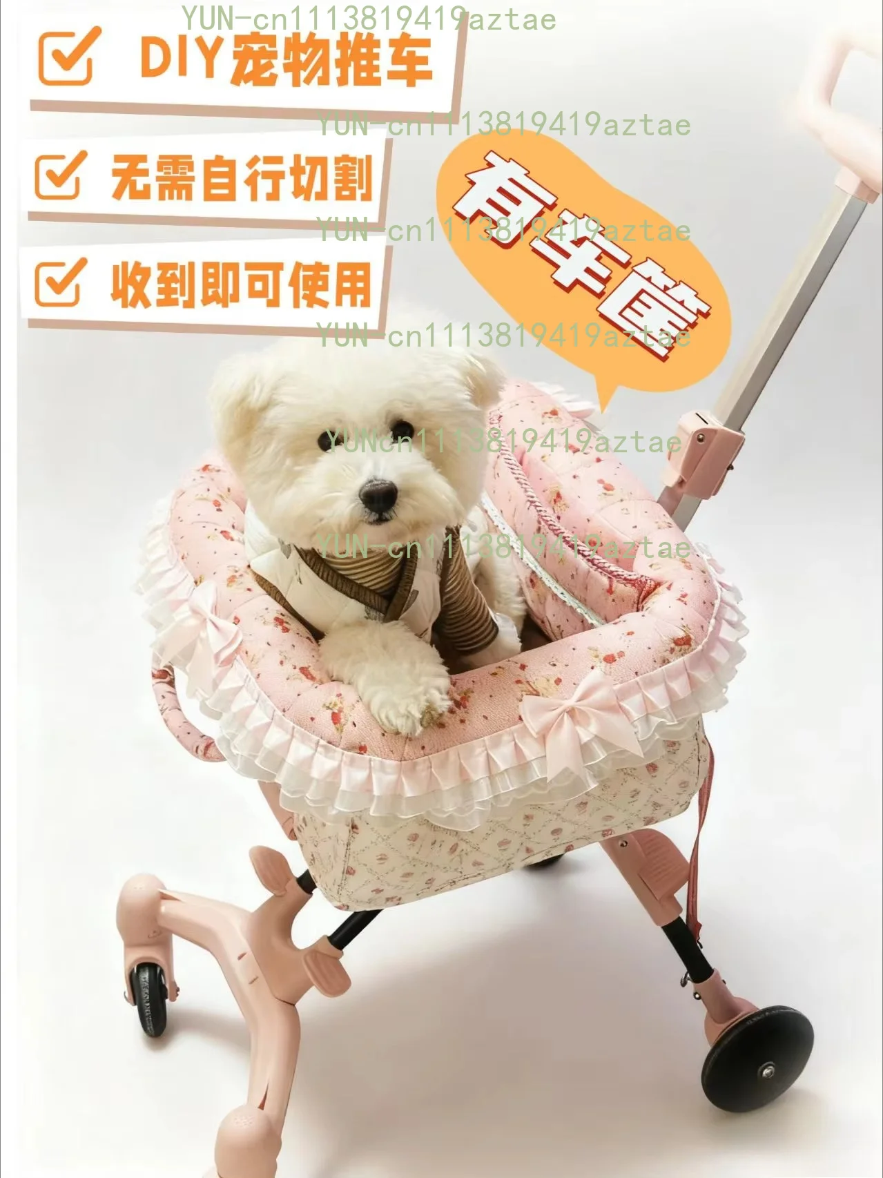 Compact Foldable Pet Cart Lightweight Shopping Cart Small Portable Go out Pet Carrier