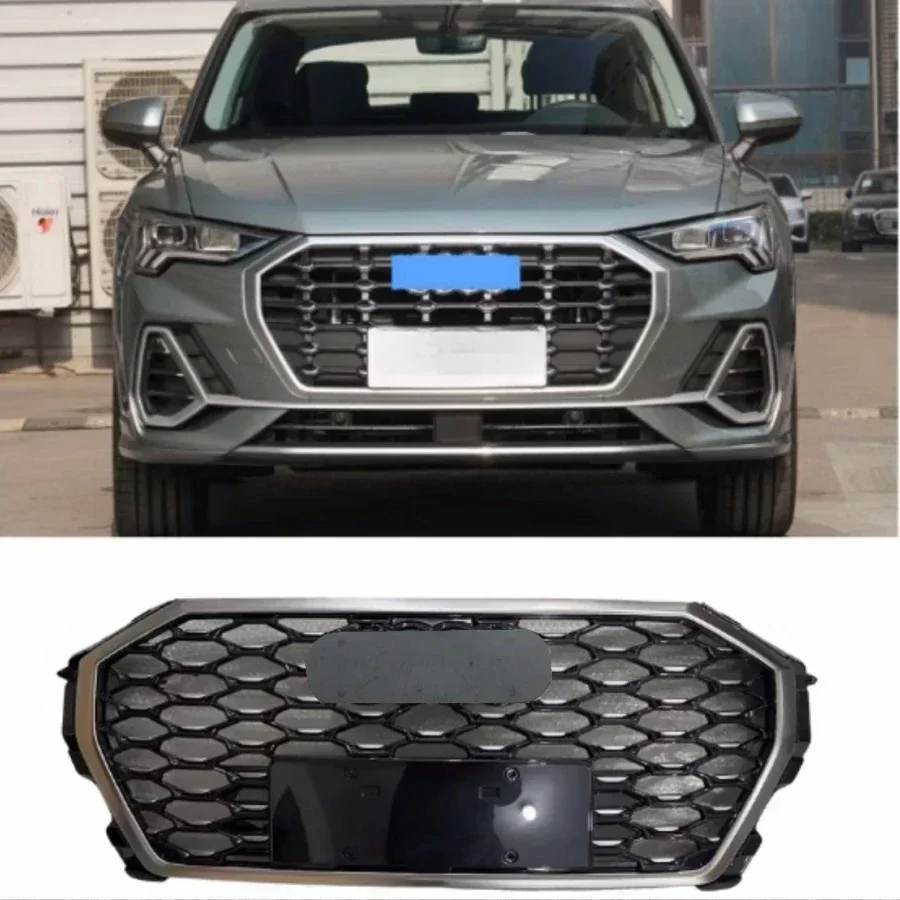 

Front Bumper Grill Center Grille for Q3 2019 2020 2021 2022 2023 (Refit for RSQ3 Style) for RSQ3 Grill for SQ3 Grill