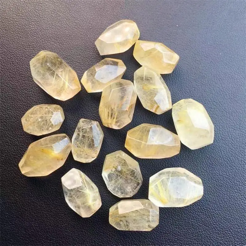 

3 шт. натуральный рутилированный кварц произвольной формы кварцевая резьба Рейки Исцеление фэншуй энергетические ювелирные изделия подарок DIY аксессуары 14-17 мм