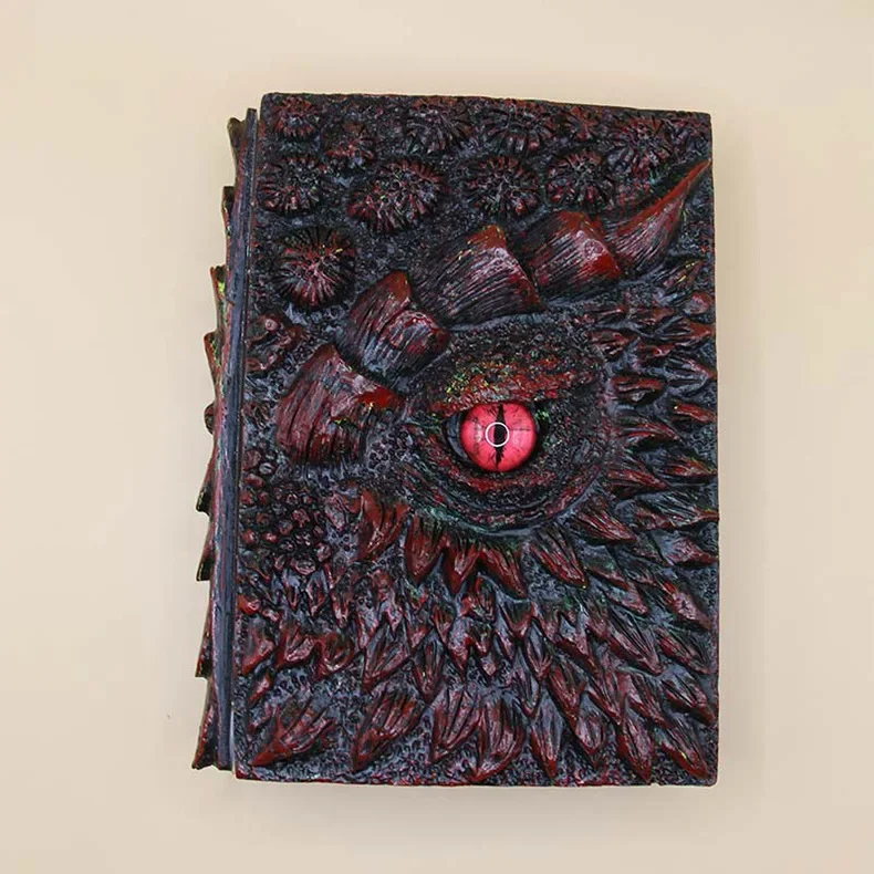 Horror Handbook Dragon\'s Eye Demon Retro Loose-leaf Notebook Witchcraft Curse Book Halloween Horror Prop Gothic Home Decor