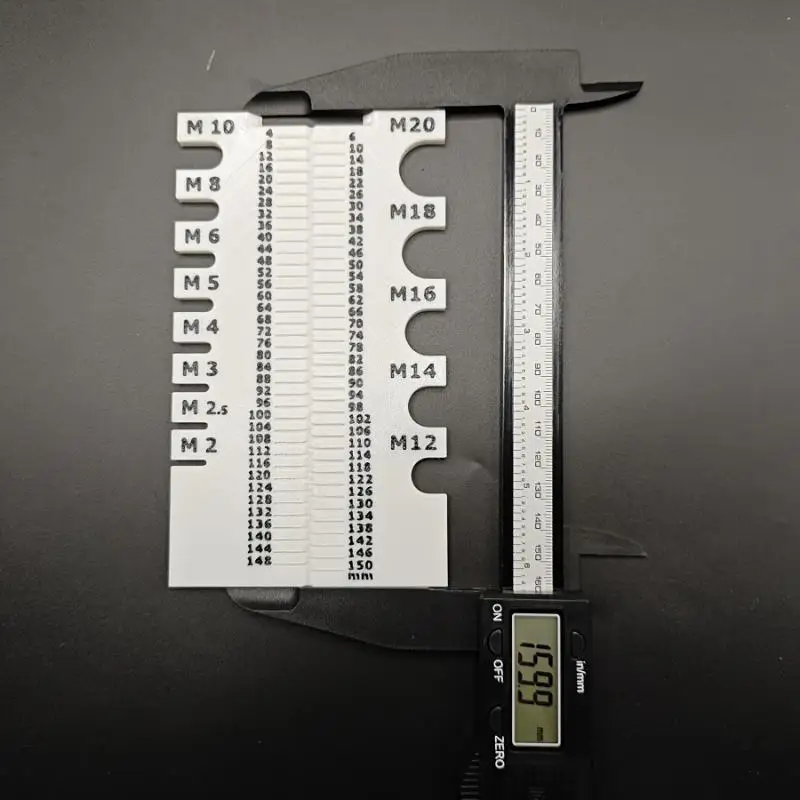 Screw Nut Thread Checker Gauge Metric Bolt Size Measuring Tool Portable Gauge For M2 To M20 Bolts