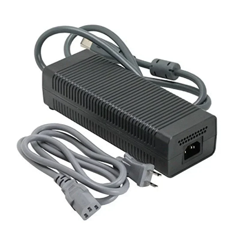 203W AC Adapter สําหรับ Xbox 360 US/EU Plug Charger พร้อมสายไฟสําหรับ Xbox360 ไขมันคอนโซลอุปกรณ์ซ่อม