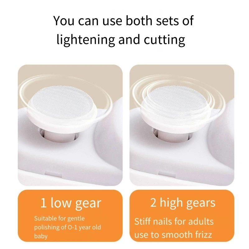 Bấm móng tay tự động bằng điện có đèn & 2 tốc độ Cắt móng tay và giũa 2 trong 1 Sạc móng tay Dropship