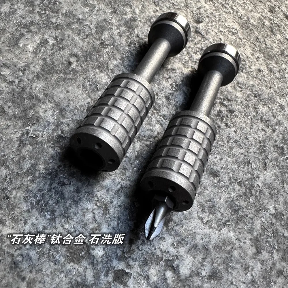 Titanium Alloy Palm Pilot Screwdriver Edc Bit Holder mm Bit Peça