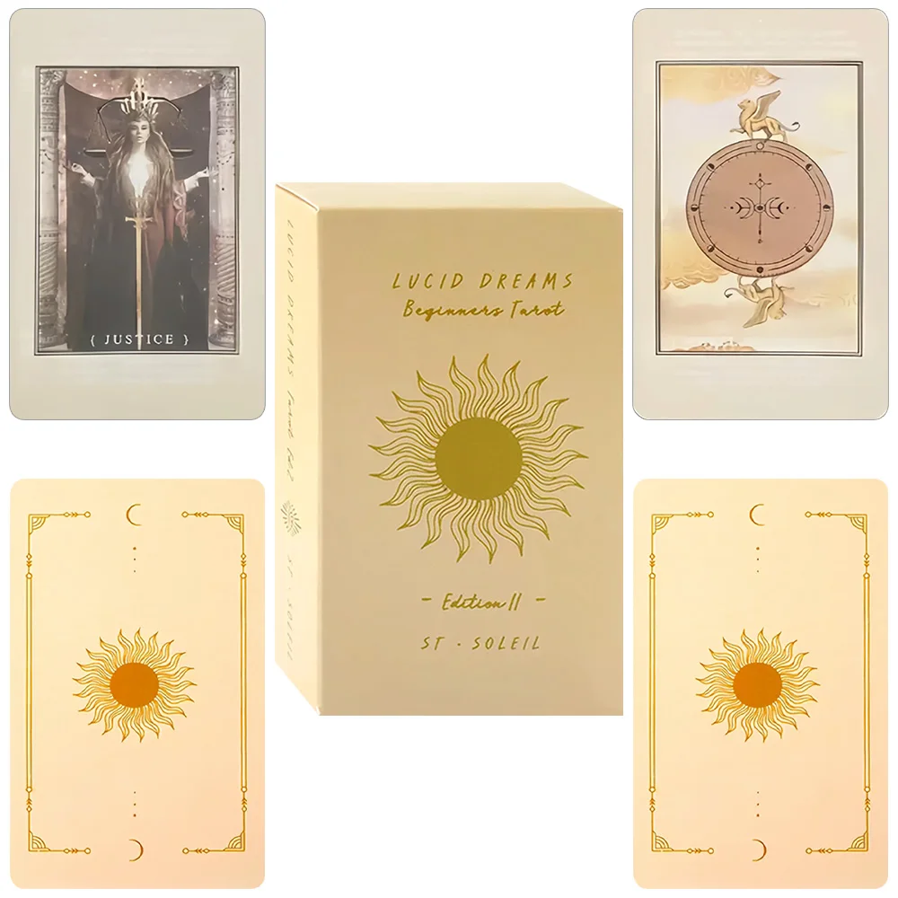 

Колода Таро 78 карт (10,3×6 см) | Lucid Dream Набор Таро для начинающих | Карточки для чтения судьбы для вечеринок и семейных развлечений