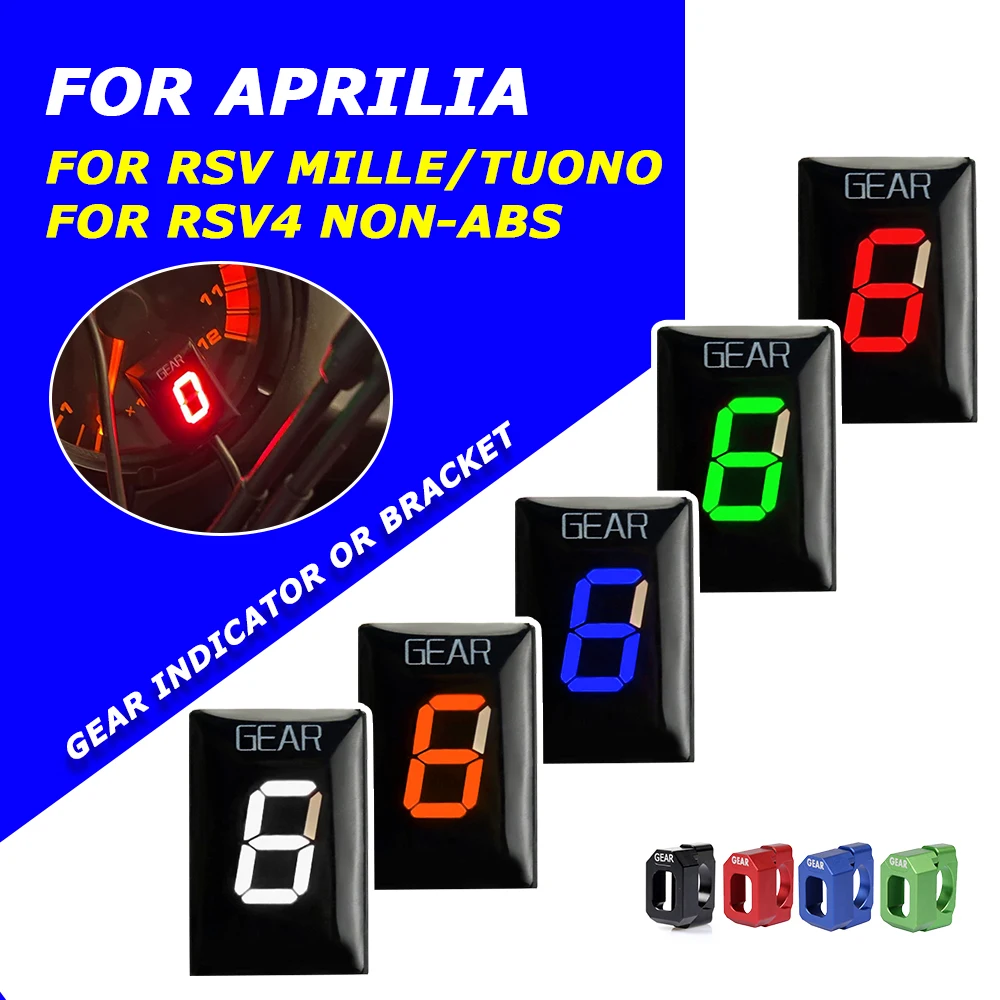 Motorcycle Gear Indicator 1 - 6 Level Speed Display Meter For Aprilia RSV Mille Tuono RSV4 Non ABS RS V4 RSV 4 2011 Accessories