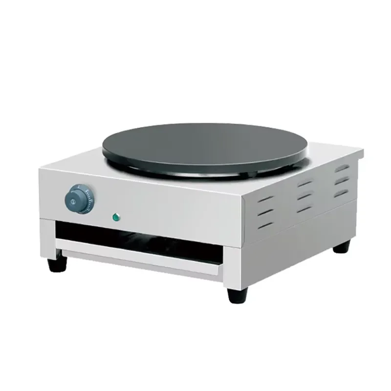 Commercial Mini Electric Rotary Pancake Maker Automatic Crepe Machine for Business Use Compact Design Easy to Clean Non Stick