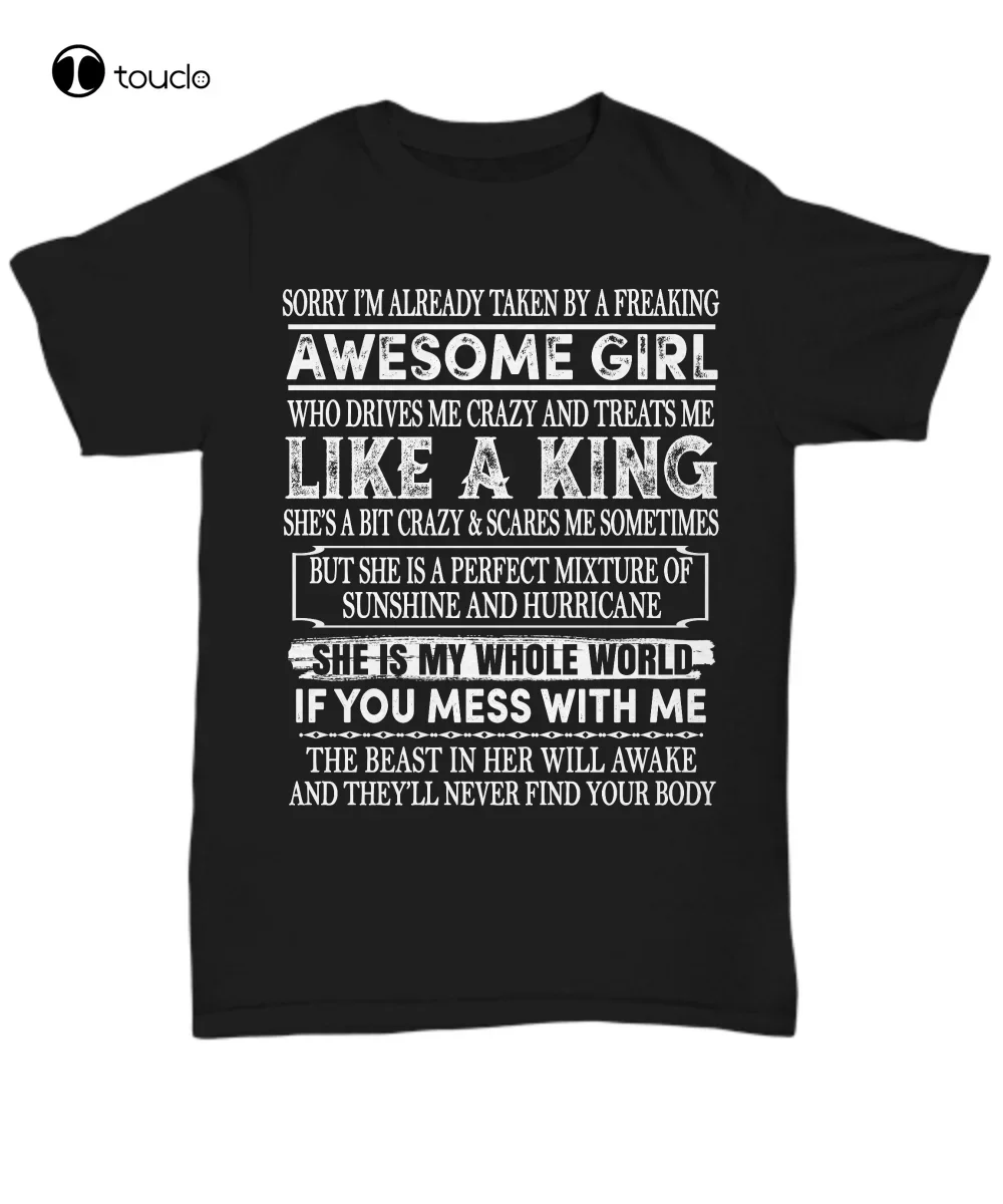 Men Boyfriend T-Shirt From Girlfriend Funny Boyfriend Tee Gifts Me Like A King Tee Shirt unisex