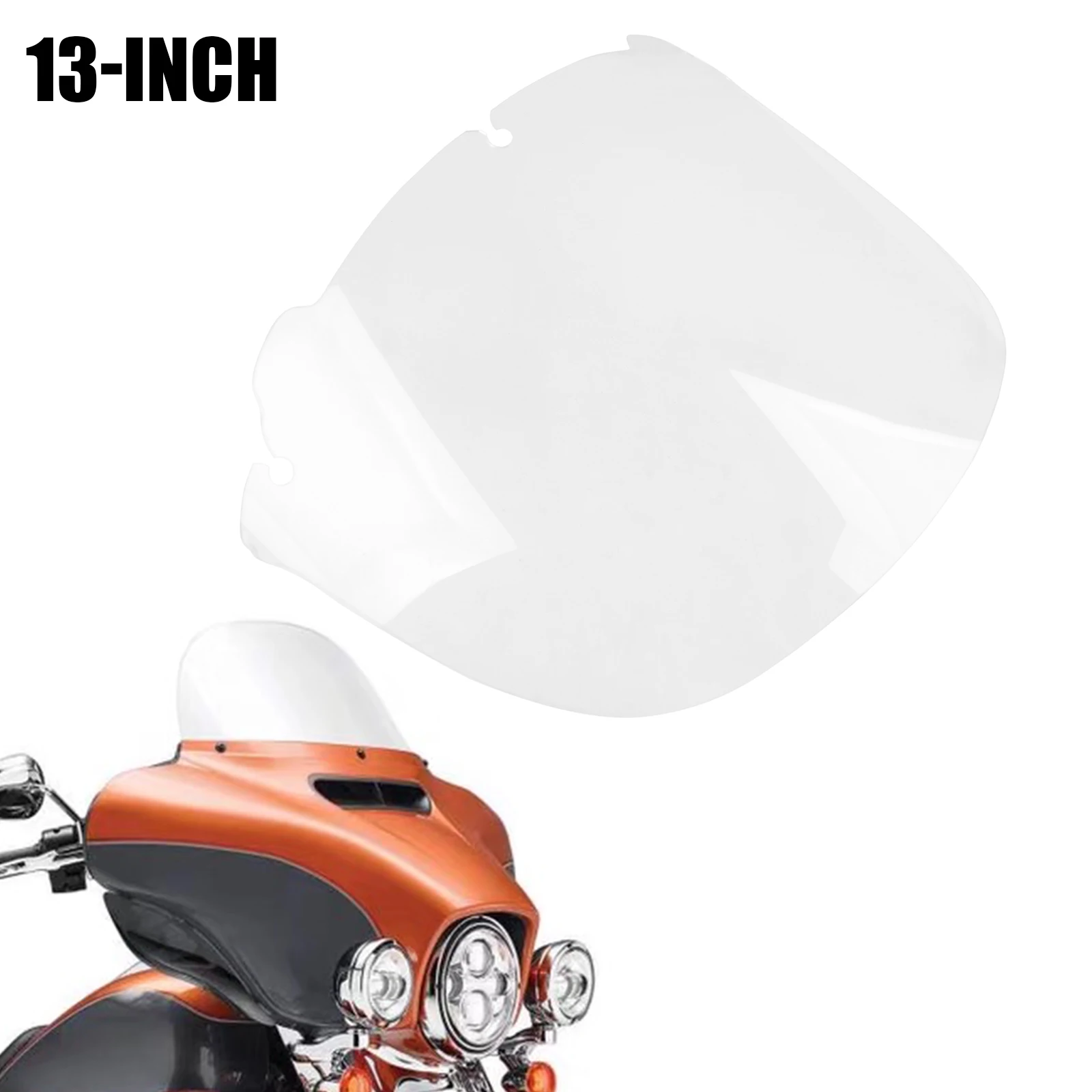 Für Harley Touring Street Glide Electra Glide Classic 2014-up Motorrad 13 "Windschutzscheibe Verkleidung Windabweiser Windschutzscheibe Abdeckung