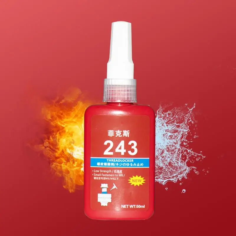Pegamento de reparación de Metal, pegamento de bloqueo de tornillo antiaflojamiento, resistente a altas temperaturas, bloqueo de tornillo para aleación de aluminio inoxidable, 50ml