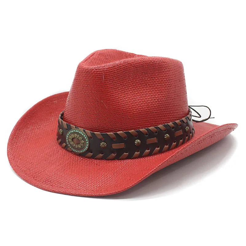 AliExpress Men and Women Fashion Large Brim Fedora Hard Top Cowboy Straw Hat Sunshade Beach Hat