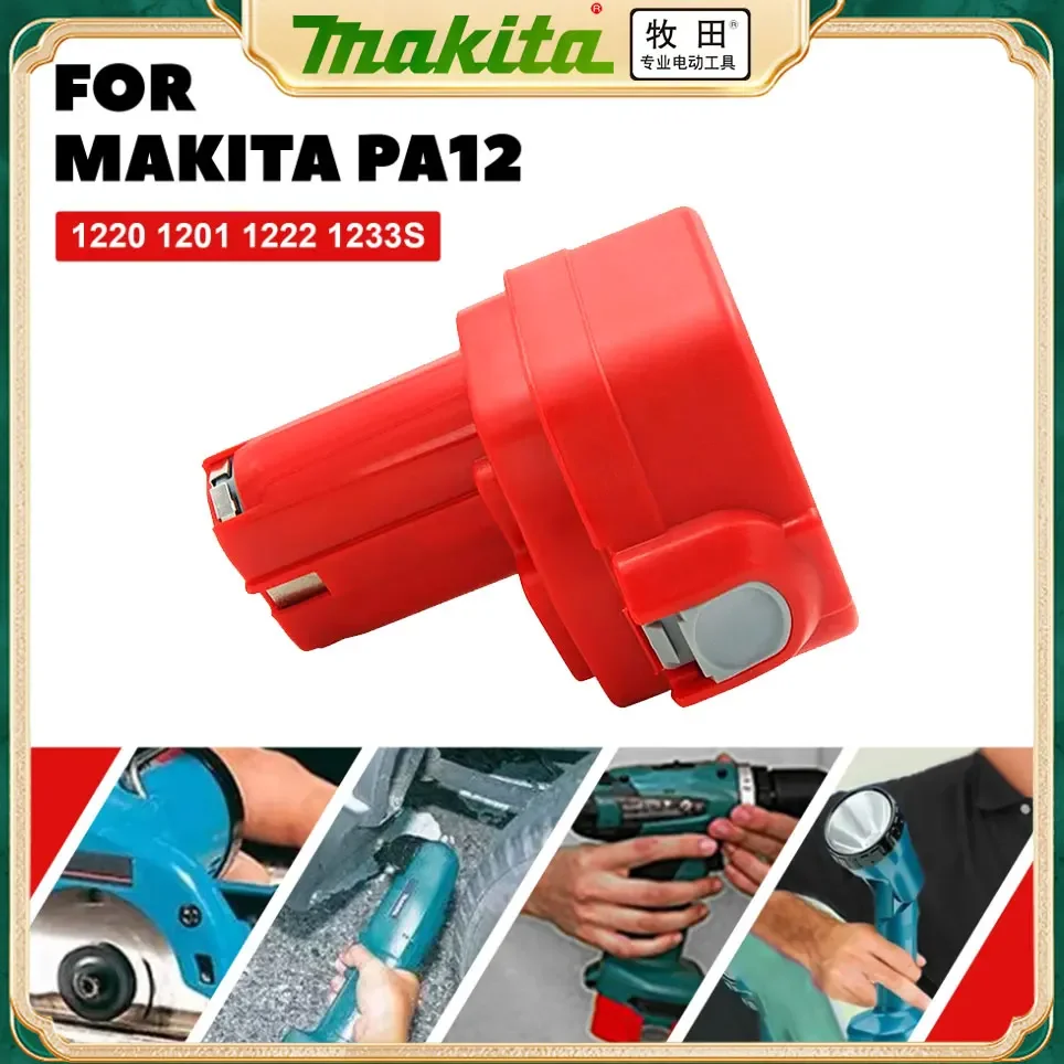 4000mAh Ni-Mh Battery For Makita 1200 1220 1201 1222 1233SA/B1235 192681-5 PA12 Power Tool Batteries 12V Battery