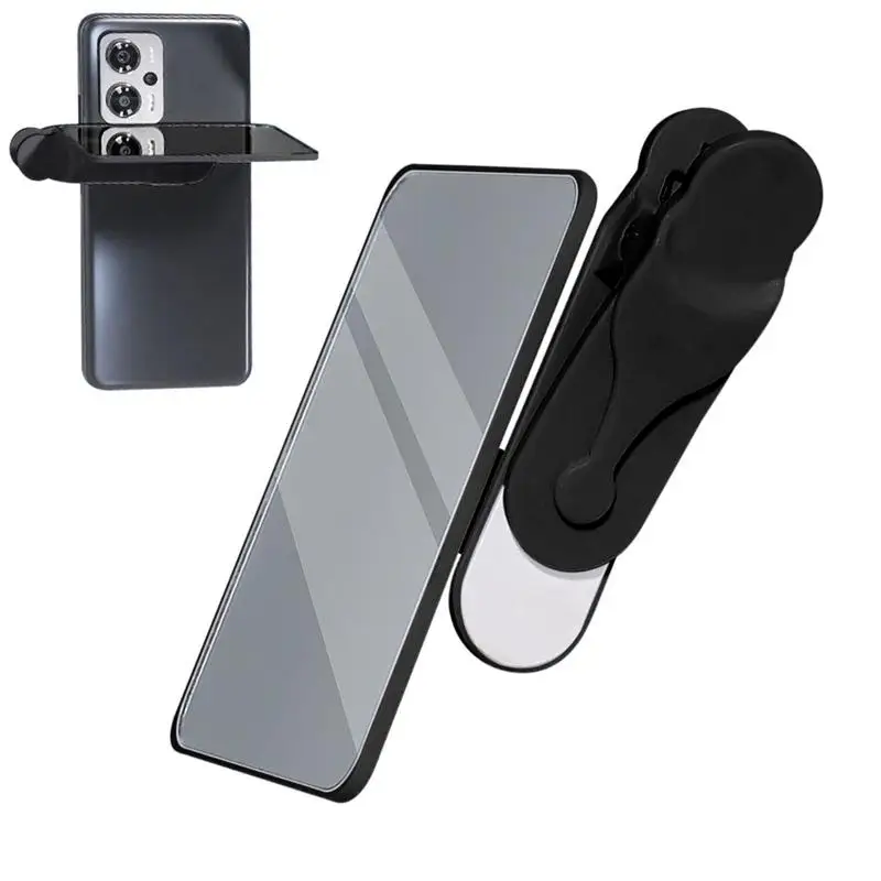 Phone Clip Selfie Glass Vlog Selfie Phone Camera Glass With Clip High Definition Photo Reflection Effect Phone Looking Glass For