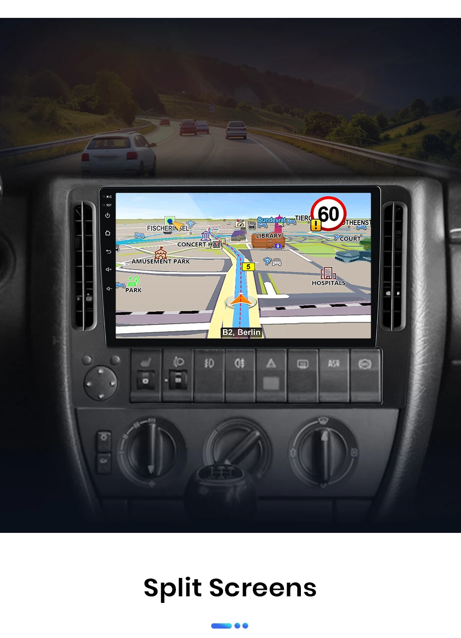 Junsun Kabelloses CarPlay Android Auto Autoradio für Audi C4 100 1998+ GPS Multimedia 2 DIN – Detail 18