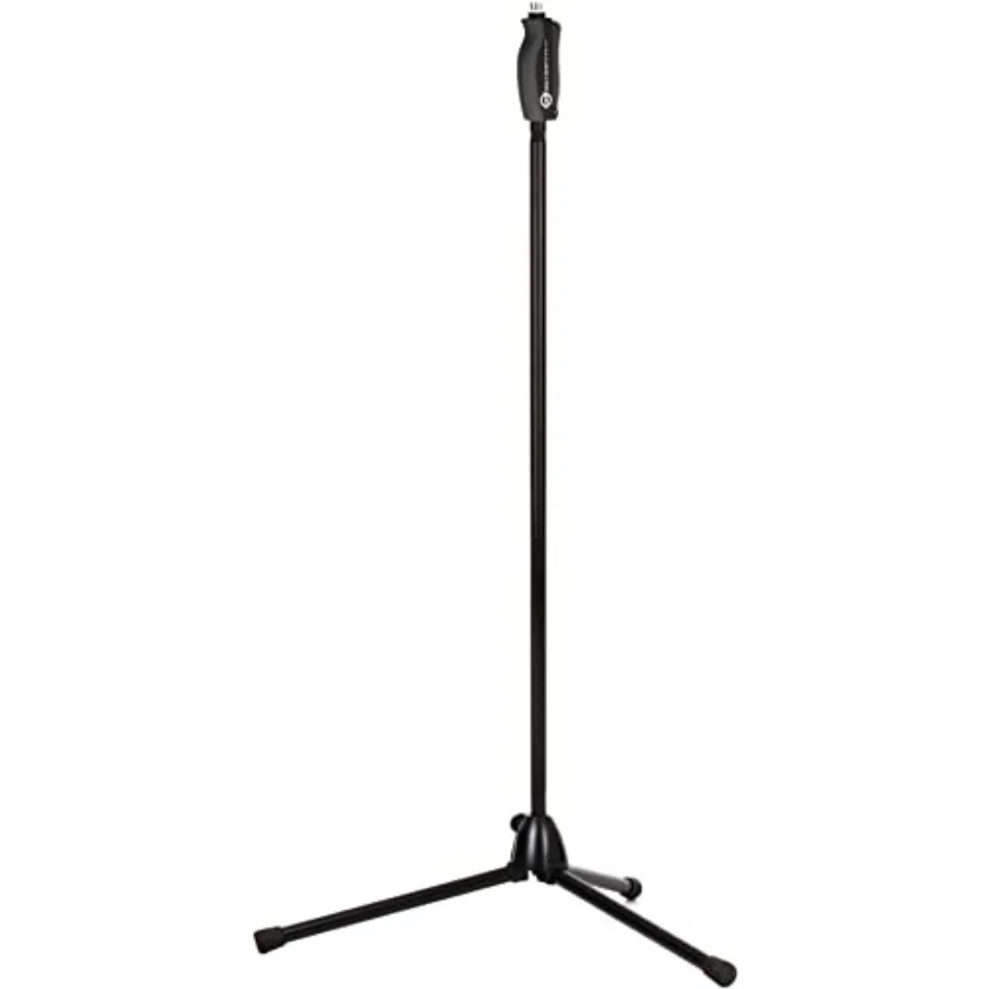 König and Meyer One Hand Microphone Stand Soft Touch Easy Clutch for Adjustable Height Mic Mount Holder Foldable Tripod Base Pr