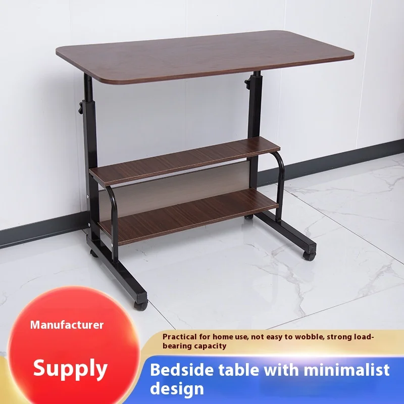 مكتب كمبيوتر بعجلات بسيط متحرك من الشركات المصنعة لطاولة طعام بجانب السرير للاستخدام المنزلي لغرفة النوم #2