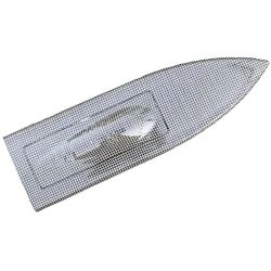 L650-W195-H100mm Blend Textile Kevlar/Carbon Fiber Small O Boat Hull, Extract Vacuum RC Speedboat/Brushless Electric Model Boat