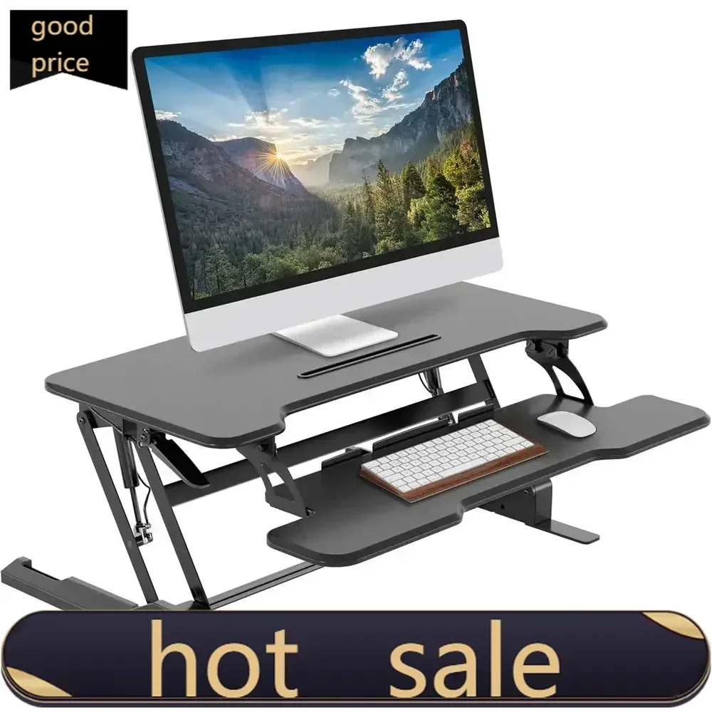 Activity pricePopularPopularAdjustable Gas Spring Standing Desk Converter, Compact Riser for Sit-Stand Desk with Dual Monitor L