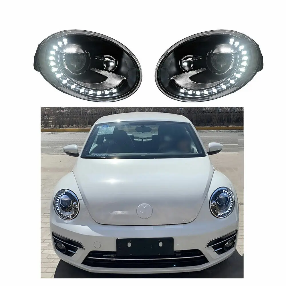 

headlights For Volkswagen VW Beetle 2013-2019 Head Lamp Drl Projector Lens Automotive Accessories