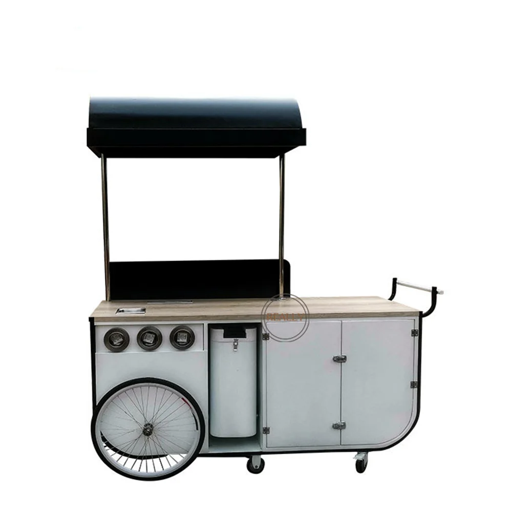 

2021 New Design Cargo Bike Mobile Street Fast Food Vending Cart Coffee Bike Electric Tricycle Coffee