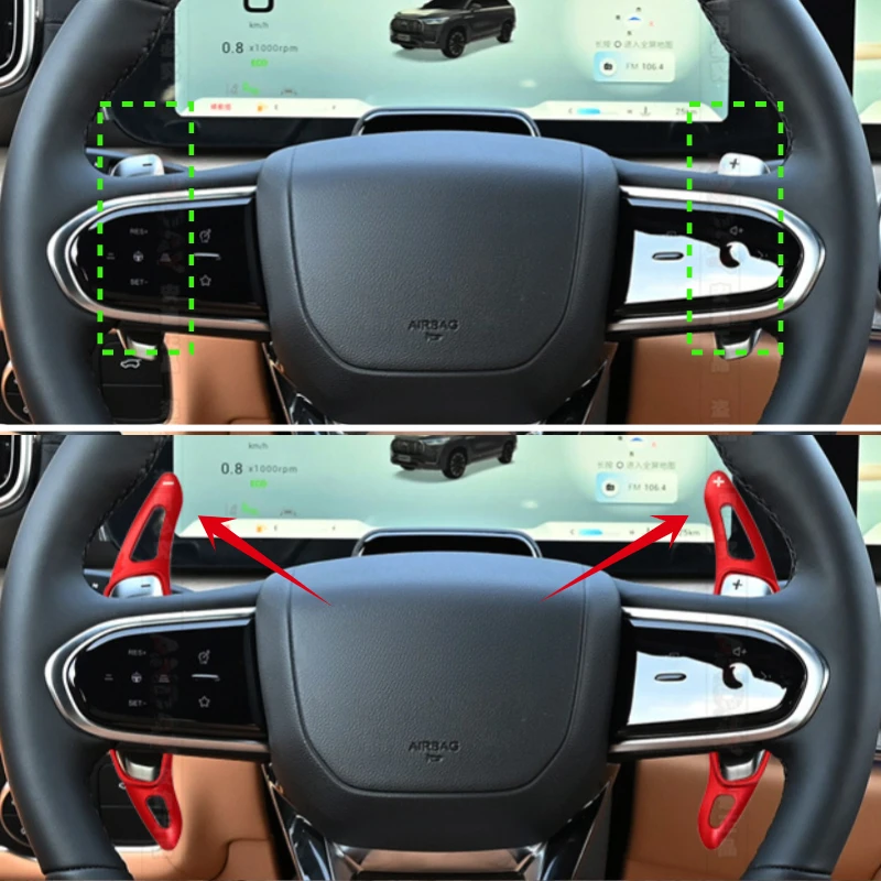 

Накладки на подрулевые переключатели для Chery Arrizo 8 5GT Tiggo 8 PLUS 9, удлинители рычагов переключения передач на руль автомобиля, наклейки