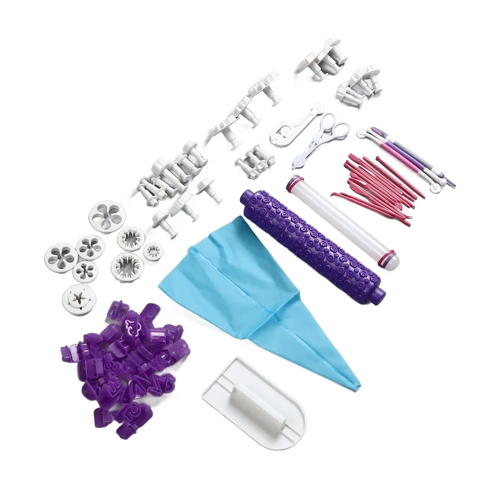 Plunger Design Fondant Cake Cutter Set Heart Star Butterfly Shape Complete Baking Tool Fondant Letter Cutters Multi-Shape Cutter
