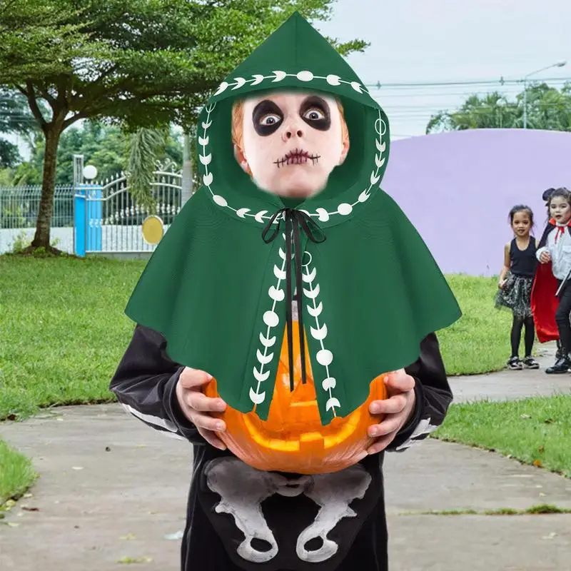 Halloween jubah bertudung penyihir penyihir mewah jubah Punk Cosplay Gotik kostum Halloween serbaguna kostum Cosplay untuk pria wanita