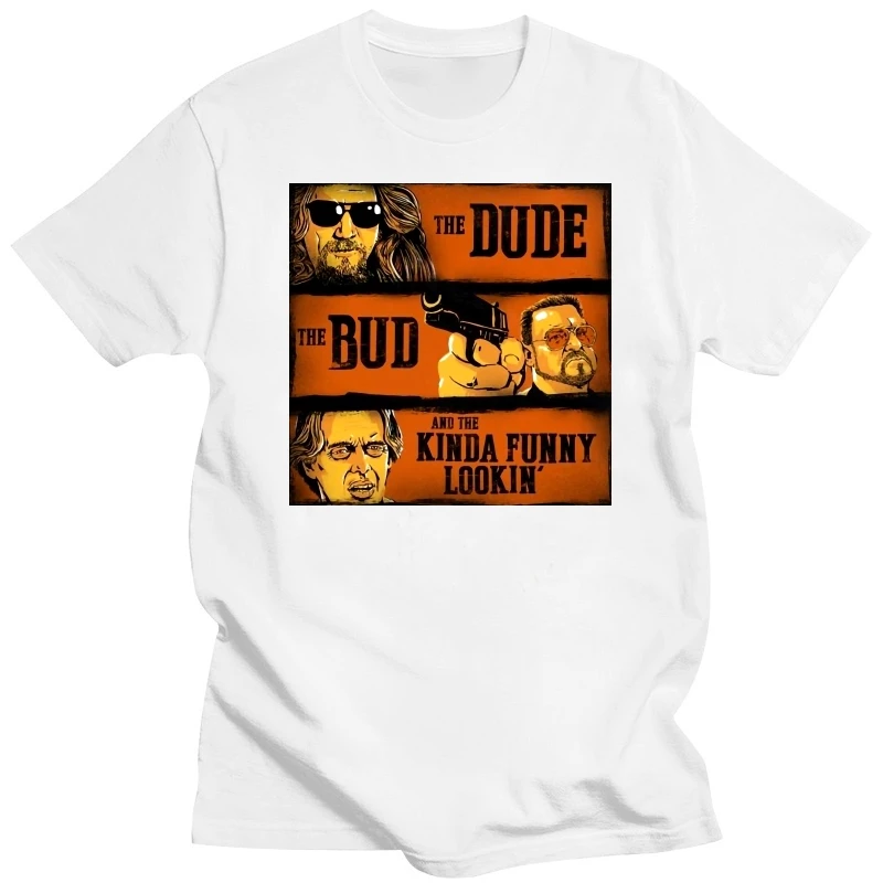 The Big Lebowski The Dude The Bud and The Kinda Tee Tops Men Short Sleeves Walter Sobchak T-shirt Women T Shirts Harajuku