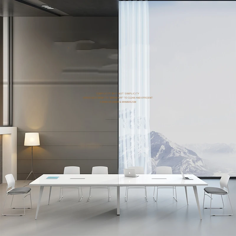 

Long Large Office Desk Wooden Modern Standing Decoration Office Desk Conference Reception Multifunctional Tavolo Home Furniture