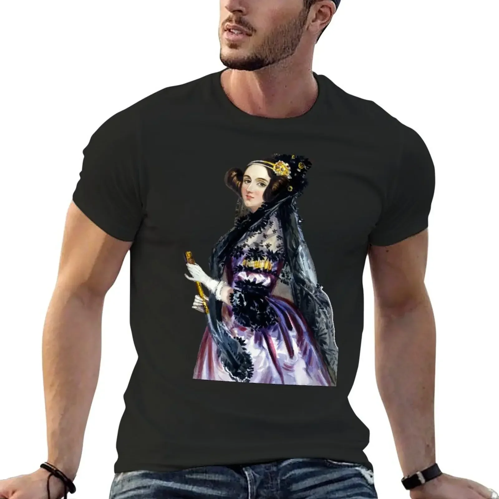 Ada King Countess Of Lovelace Portrait T-Shirt designer shirts cheap stuff anime t shirts t shirts for men cotton