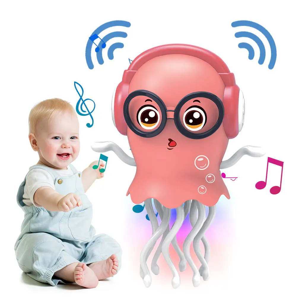 

LED Dancing Funny Jellyfish Toy with Music & Light Cartoon Electronic Jellyfish Toys Light Up Music Toy for Office Desk Decor