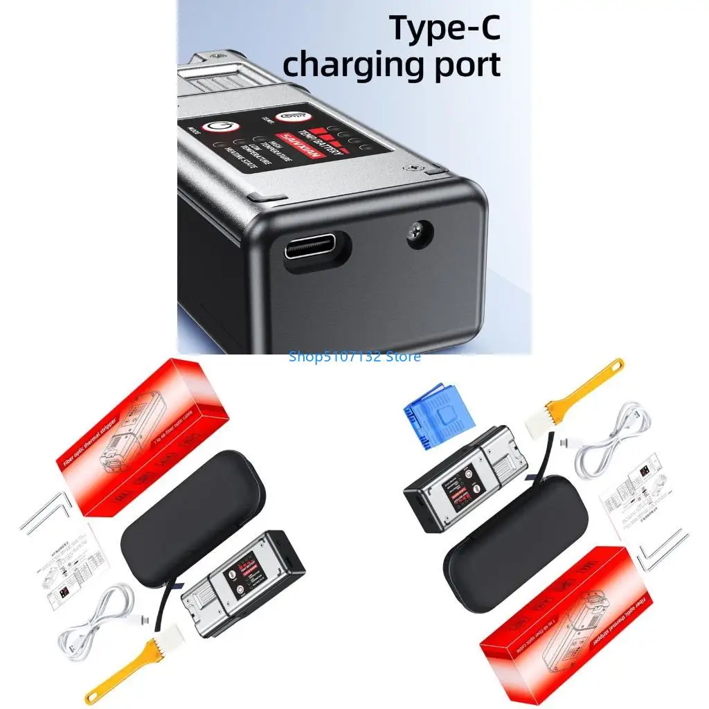 87HD Rechargeable Opticals Cable Thermal Stripper with 8 Level Temperature Control for Multiple Cores Ribbon Fiber Work Tasks